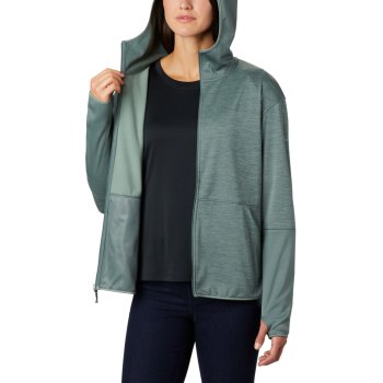 Columbia Ženske Jakne - Rosemont Station II Hooded Full Zip Fleece Zelene | KLWE-27016